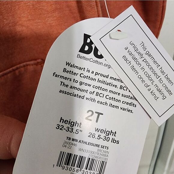 Nwt Wonder Nation Toddler Unisex Athleisure Outfit Set, 2-Piece, Sizes 2T - Picture 8 of 9